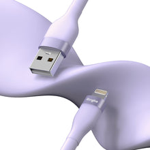 Заредете изображение във визуализатора на галерията – Ringke USB-A cable - Lightning 480Mb / s 12W 1.2m purple (CB09956RS) - TopMag
