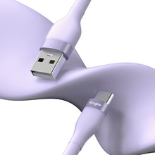 Заредете изображение във визуализатора на галерията – Ringke cable USB-A - USB-C 480Mb / s 12W 1.2m purple (CB60044RS) - TopMag
