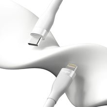 Заредете изображение във визуализатора на галерията – Ringke USB-C cable - Lightning 480Mb / s 20W 2m white (CB60143RS) - TopMag
