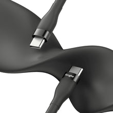 Заредете изображение във визуализатора на галерията – Ringke cable USB-C - USB-C 480Mb / s 60W 1.2m black (CB60174RS) - TopMag
