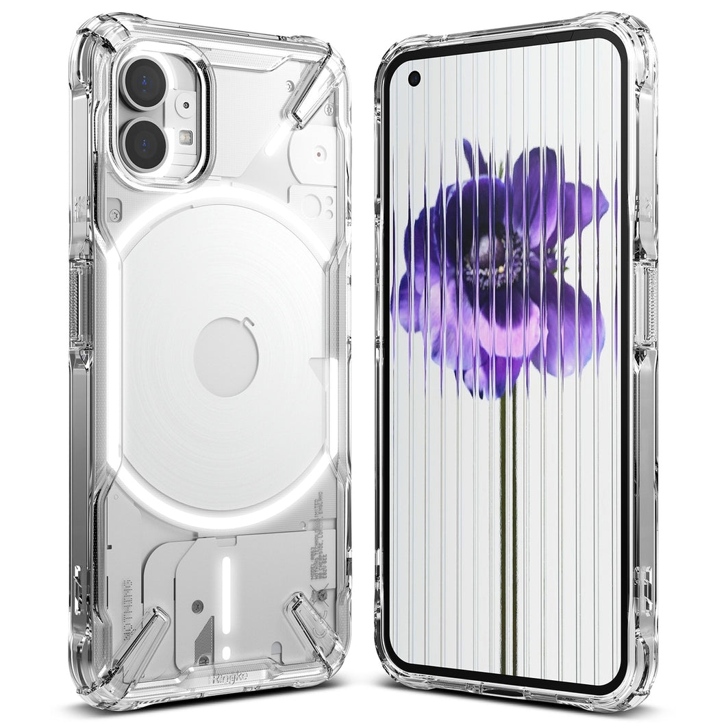 Ringke Fusion X case armored cover with Nothing Phone 1 frame transparent (FX667E52) - TopMag