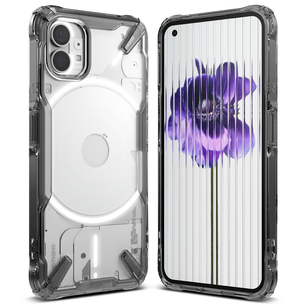 Ringke Fusion X case armored cover with Nothing Phone 1 frame gray (FX667E53) - TopMag