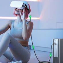Заредете изображение във визуализатора на галерията – Ugreen angled cable USB Type C - USB Type C for charging 60W / data transmission with VR goggles support (e.g. Oculus Quest 2) 5m black (US551) - TopMag
