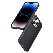 Заредете изображение във визуализатора на галерията – Ugreen LP627 Silky Silicone Protective Case Rubber Flexible Silicone Phone Case for iPhone 14 Pro Black (90921) - TopMag
