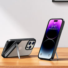 Заредете изображение във визуализатора на галерията – Ugreen LP635 Kickstand Protective Case Hard Cover with Gel Frame and Built-in Stand for iPhone 14 Pro Black (90926) - TopMag
