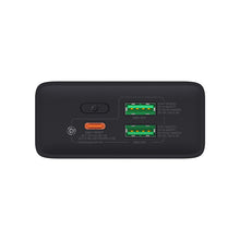 Заредете изображение във визуализатора на галерията – Baseus Adaman2 powerbank with digital display 20000mAh 30W 2 x USB / 1x USB Type C Power Delivery Quick Charge SCP, Oppo Super VOOC black (PPAD050101)
