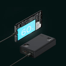 Заредете изображение във визуализатора на галерията – Baseus Adaman2 powerbank with digital display 20000mAh 30W 2 x USB / 1x USB Type C Power Delivery Quick Charge SCP, Oppo Super VOOC black (PPAD050101)
