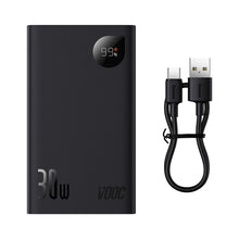 Заредете изображение във визуализатора на галерията – Baseus Adaman2 powerbank with digital display 20000mAh 30W 2 x USB / 1x USB Type C Power Delivery Quick Charge SCP, Oppo Super VOOC black (PPAD050101)
