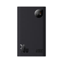 Заредете изображение във визуализатора на галерията – Baseus Adaman2 powerbank with digital display 20000mAh 30W 2 x USB / 1x USB Type C Power Delivery Quick Charge SCP, Oppo Super VOOC black (PPAD050101)
