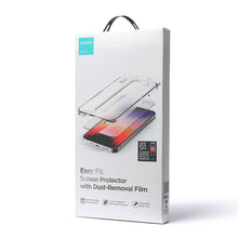 Заредете изображение във визуализатора на галерията – Joyroom Easy Fit Full Screen tempered glass with mounting rack for iPhone 14 Pro Max (6.7 ") (JR-DH12) - TopMag
