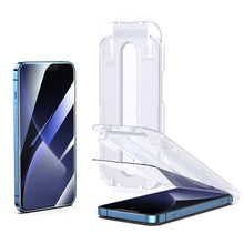 Заредете изображение във визуализатора на галерията – Joyroom Easy Fit Full Screen tempered glass with mounting rack for iPhone 14 Pro Max (6.7 ") (JR-DH12) - TopMag
