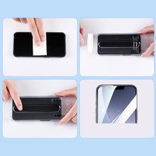 Заредете изображение във визуализатора на галерията – Joyroom Easy Fit Full Screen tempered glass with mounting rack for iPhone 14 Pro Max (6.7 ") (JR-DH12) - TopMag
