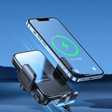 Заредете изображение във визуализатора на галерията – Joyroom automatic car holder induction charger 15W Qi for windshield cockpit board black (JR-ZS298 dash) - TopMag
