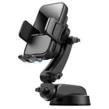 Заредете изображение във визуализатора на галерията – Joyroom automatic car holder induction charger 15W Qi for windshield cockpit board black (JR-ZS298 dash) - TopMag
