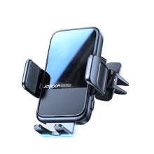 Заредете изображение във визуализатора на галерията – Joyroom Automatic Car Holder 15W Qi Induction Charger for Air Vent Grille Black (JR-ZS298 air vent) - TopMag
