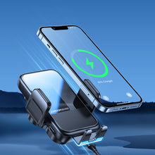 Заредете изображение във визуализатора на галерията – Joyroom Automatic Car Holder 15W Qi Induction Charger for Air Vent Grille Black (JR-ZS298 air vent) - TopMag
