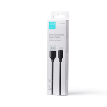 Заредете изображение във визуализатора на галерията – Joyroom charging / data cable USB - USB Type C 3A 1m black (S-UC027A9) - TopMag
