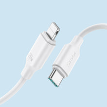 Заредете изображение във визуализатора на галерията – Joyroom USB-C cable - Lightning 480Mb / s 20W 1m white (S-CL020A9) - TopMag
