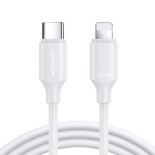 Заредете изображение във визуализатора на галерията – Joyroom USB-C cable - Lightning 480Mb / s 20W 1m white (S-CL020A9) - TopMag

