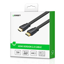 Заредете изображение във визуализатора на галерията – Ugreen flat cable HDMI 2.0 4K UHD 5m black (ED015)
