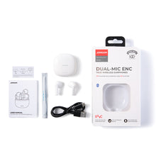 Заредете изображение във визуализатора на галерията – Joyroom TWS earphones wireless ENC waterproof IPX4 Bluetooth 5.3 white (JR-TL11) - TopMag
