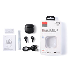 Заредете изображение във визуализатора на галерията – Joyroom TWS Earphones Wireless ENC Waterproof IPX4 Bluetooth 5.3 Black (JR-TL11) - TopMag
