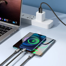 Заредете изображение във визуализатора на галерията – Joyroom 3in1 USB cable - USB Type C / Lightning / micro USB 3.5 A 1.2m blue (S-1T3015A5) - TopMag
