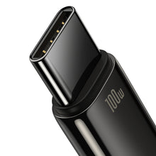 Заредете изображение във визуализатора на галерията – Baseus Tungsten Gold cable USB-A - USB-C 480Mb / s 100W 1m black (CAWJ000001)
