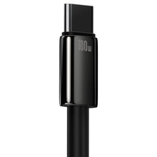 Заредете изображение във визуализатора на галерията – Baseus Tungsten Gold cable USB-A - USB-C 480Mb / s 100W 1m black (CAWJ000001)
