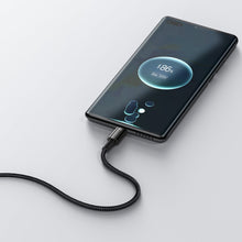 Заредете изображение във визуализатора на галерията – Baseus Tungsten Gold cable USB-A - USB-C 480Mb / s 100W 2m black (CAWJ000101)
