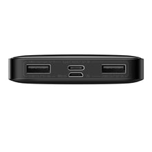 Заредете изображение във визуализатора на галерията – Baseus Bipow powerbank with display 10000mAh 15W black (Overseas Edition) + USB-A - Micro USB 0.25m cable black (PPBD050001) - TopMag
