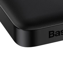 Заредете изображение във визуализатора на галерията – Baseus Bipow powerbank with display 10000mAh 15W black (Overseas Edition) + USB-A - Micro USB 0.25m cable black (PPBD050001) - TopMag
