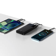 Заредете изображение във визуализатора на галерията – Baseus Bipow Fast Charging Power Bank 10000mAh 20W Black (Overseas Edition) + USB-A - Micro USB 0.25m Black Cable (PPBD050301) - TopMag
