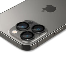 Заредете изображение във визуализатора на галерията – Spigen OPTIK.TR "EZ FIT" CAMERA PROTECTOR 2-PACK IPHONE 14 PRO / 14 PRO MAX BLACK COVER - TopMag
