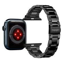 Заредете изображение във визуализатора на галерията – SPIGEN MODERN FIT BAND APPLE WATCH 4 / 5 / 6 / 7 / 8 / SE (38 / 40 / 41 MM) BLACK - TopMag
