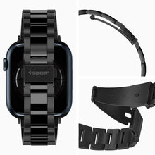 Заредете изображение във визуализатора на галерията – SPIGEN MODERN FIT BAND APPLE WATCH 4 / 5 / 6 / 7 / 8 / SE (38 / 40 / 41 MM) BLACK - TopMag
