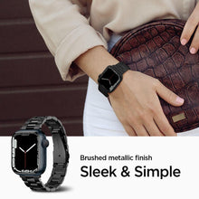 Заредете изображение във визуализатора на галерията – SPIGEN MODERN FIT BAND APPLE WATCH 4 / 5 / 6 / 7 / 8 / SE (38 / 40 / 41 MM) BLACK - TopMag
