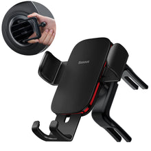 Заредете изображение във визуализатора на галерията – Baseus Metal AgeⅡ gravity holder for round car air vent black (SUJS030001)
