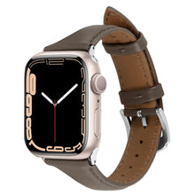 Заредете изображение във визуализатора на галерията – Spigen Cyrill Kajuk Apple Watch Leather Strap 4/5/6/7/8 / SE 40/41 mm khaki - TopMag
