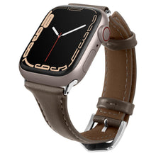 Заредете изображение във визуализатора на галерията – Spigen Cyrill Kajuk Apple Watch Leather Strap 4/5/6/7/8 / SE 40/41 mm khaki - TopMag
