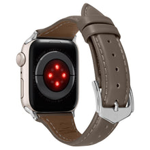 Заредете изображение във визуализатора на галерията – Spigen Cyrill Kajuk Apple Watch Leather Strap 4/5/6/7/8 / SE 40/41 mm khaki - TopMag
