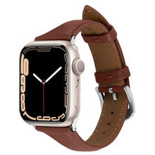 Заредете изображение във визуализатора на галерията – Spigen Cyrill Kajuk Apple Watch Leather Strap 4/5/6/7/8 / SE 40/41 mm brown - TopMag
