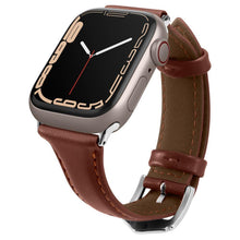 Заредете изображение във визуализатора на галерията – Spigen Cyrill Kajuk Apple Watch Leather Strap 4/5/6/7/8 / SE 40/41 mm brown - TopMag
