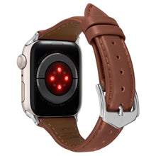 Заредете изображение във визуализатора на галерията – Spigen Cyrill Kajuk Apple Watch Leather Strap 4/5/6/7/8 / SE 40/41 mm brown - TopMag
