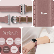 Заредете изображение във визуализатора на галерията – Spigen Cyrill Kajuk Apple Watch Leather Strap 4/5/6/7/8 / SE 40/41 mm Pink - TopMag
