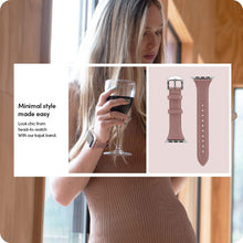 Заредете изображение във визуализатора на галерията – Spigen Cyrill Kajuk Apple Watch Leather Strap 4/5/6/7/8 / SE 40/41 mm Pink - TopMag
