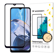 Заредете изображение във визуализатора на галерията – Wozinsky Full Glue tempered glass Motorola Moto E22i / E22 full screen with frame black (case friendly)
