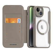 Заредете изображение във визуализатора на галерията – Dux Ducis Skin X Pro case iPhone 14 MagSafe magnetic flip cover beige
