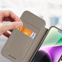 Заредете изображение във визуализатора на галерията – Dux Ducis Skin X Pro case iPhone 14 MagSafe magnetic flip cover beige
