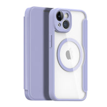 Заредете изображение във визуализатора на галерията – Dux Ducis Skin X Pro Case iPhone 14 Magnetic MagSafe Flip Case Purple

